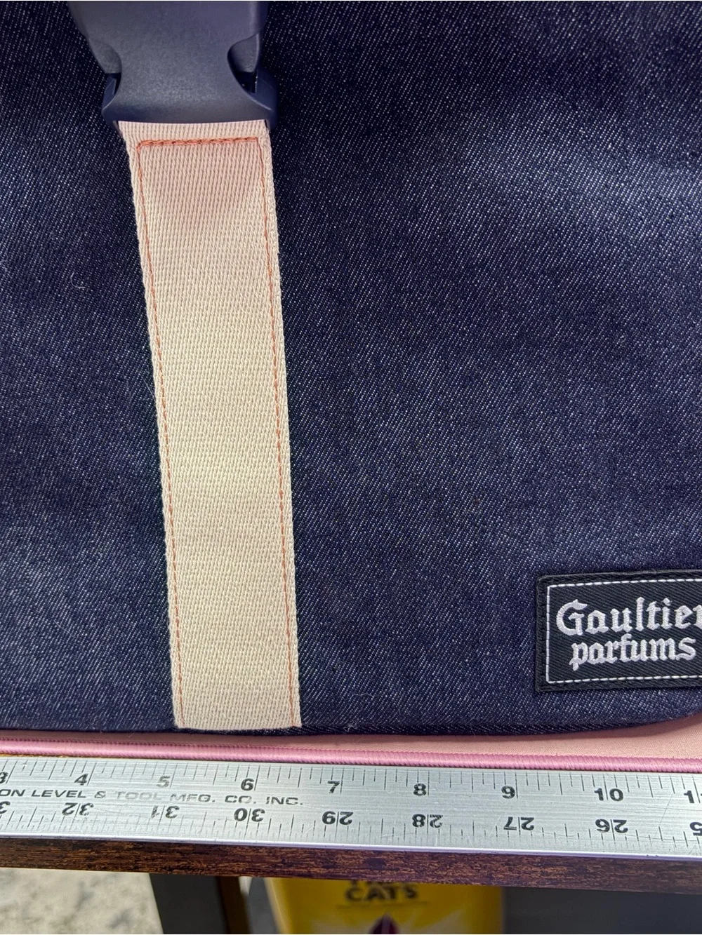 Jean Paul Gaultier Parfums denim backpack